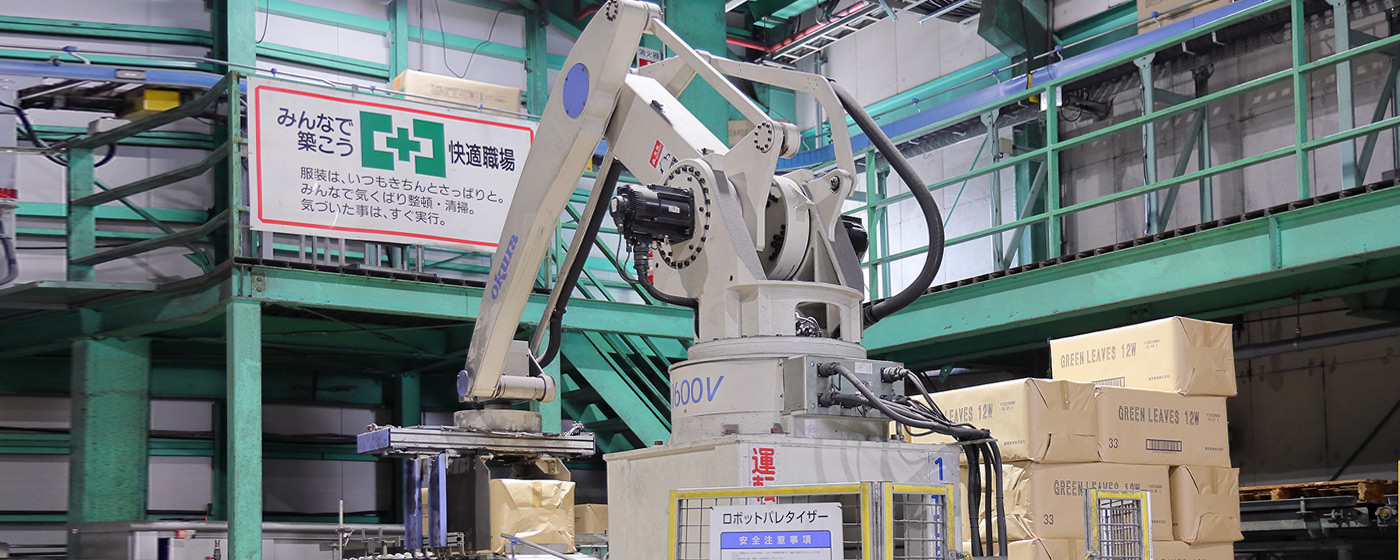 製品別にパレットへ