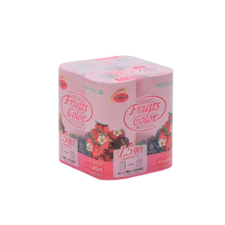 フルーツカラーミックスベリー1.5倍巻き　8ロールダブル