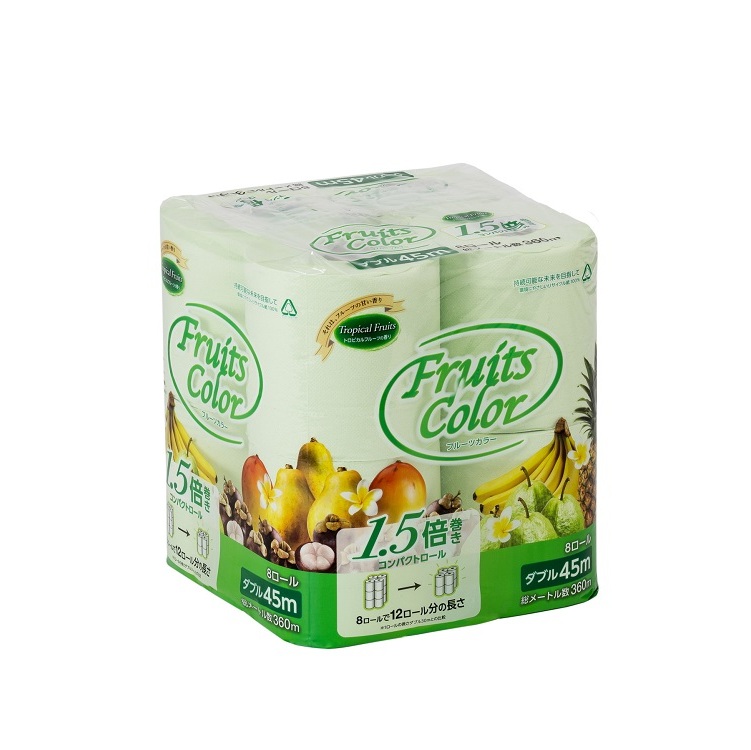 フルーツカラートロピカルフルーツ1.5倍巻き　8ロールダブル