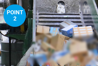 箱のまま溶解されます。他人が書類に触れることはありません。